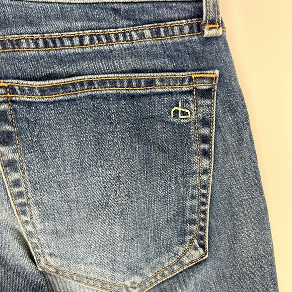 Rag & Bone the Dre Blue Denim & Plaid Flannel Patchwork Jeans Tapered Leg sz 26 - Picture 6 of 15